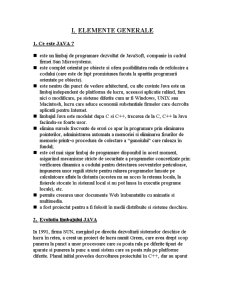 JAVA - Elemente Generale - Pagina 1