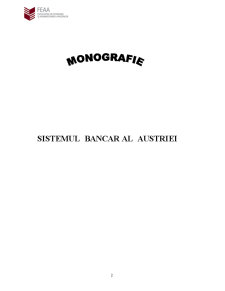 Monografia Sistemului Bancar al Austriei - Pagina 1