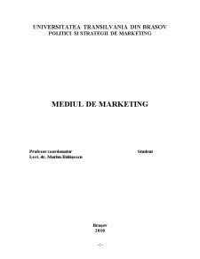 Mediul de Marketing - Pagina 1
