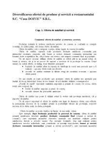 Diversificarea ofertei de produse și servicii a restaurantului SC Casa Doivic SRL - Pagina 3