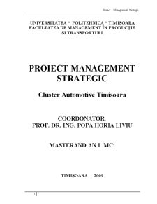 Cluster Automotive Timișoara - Pagina 1