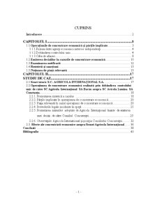 Concentrarea Economică dintre SC Agricola Internațional SA Bacău și SC Avicola Lumina SA Constanța - Pagina 2