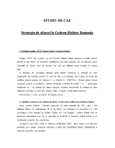 Studiu de Caz - Strategia de Afaceri la Gedeon Richter România - Pagina 1