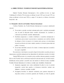 Obiectivele și funcțiile Fondului Monetar Internațional - relațiile cu țările membre - Pagina 4