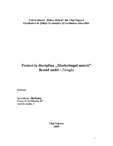 Brand Audit - Google - Pagina 1