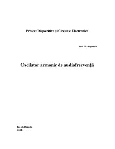 Oscilator Armonic de Audiofrecvență - Pagina 1