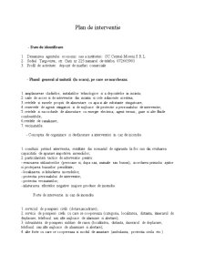 Plan de intervenție - SC Central-Moreni SRL - Pagina 1