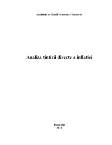 Analiza țintirii directe a inflație - Pagina 1