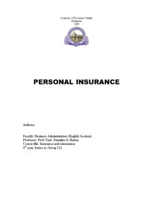 Personal Insurance - Pagina 1