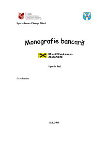 Monografie bancară - Raiffeisen Bank Agenția Iași - Pagina 1