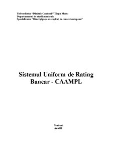 Sistemul Uniform de Rating Bancar - CAAMPL - Pagina 1