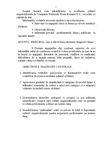 Cultura organizațională în cadrul CN Poșta Română SA - Pagina 3