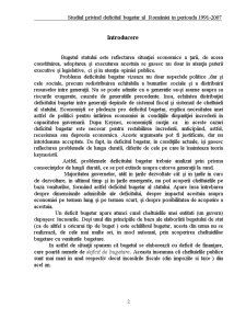 Studiul Privind Deficitul Bugetar al României în Perioada 1991-2007 - Pagina 2