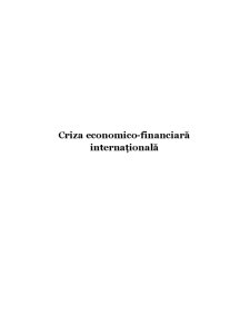 Criza Financiară Internațională - Pagina 1