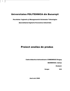 Proiect Analiza de Produs - Pagina 1