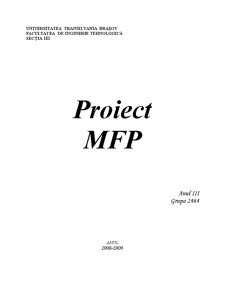 Procesul Tehnologic de Prelucrare Mecanică - Pagina 1