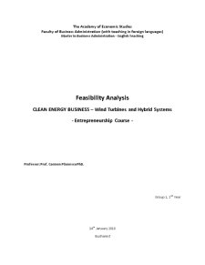 Feasibility Analysis Clean Energy Business - Wind Turbines and Hybrid Systems - Entrepreneurship Course - Pagina 1