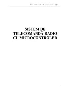 Sistem de Telecomandă Radio cu Microcontroler - Pagina 2
