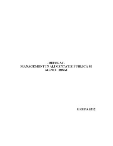 Management în alimentație publică și agroturism - Pagina 1