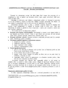 Administrația publică locală în sistemele constituționale ale Italiei, Spaniei și României - Pagina 1