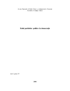 Rolul Partidelor Politice în Democrație - Pagina 1