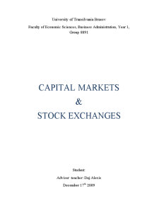 Capital Markets and Stock Exchanges - Pagina 1