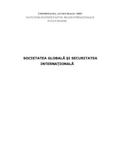 Societatea Globală și Securitatea Internațională - Pagina 1