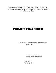 Projet Financier - Pagina 1