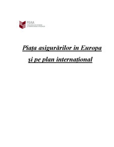 Piața Asigurărilor în Europa și pe Plan Internațional - Pagina 1