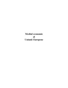 Mediul Economic al UE - Pagina 1