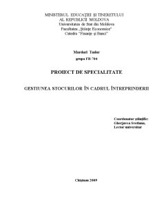 Gestiunea Stocurilor în Cadrul Întreprinderii - Pagina 1