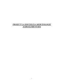 Caracteristicile Merceologice ale Produsului Iaurt Simplu - Pagina 1