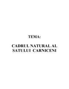 Cadrul natural al Comunei Cârniceni - Pagina 2