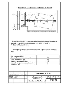 Mecanism de acționare a tamburului de lustruit - Pagina 1