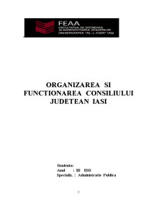 Organizarea și funcționarea Consiliului Județean Iași - Pagina 1