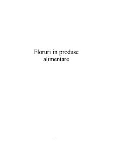 Floruri în Produse Alimentare - Pagina 1