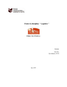 Logistică - firma Vel Pitar SA - Pagina 1