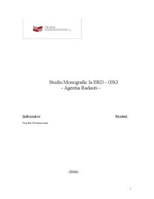 Studiu Monografic la BRD - Pagina 1