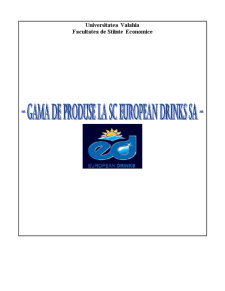 Gamă de produse la SC European Drinks SA - Pagina 1