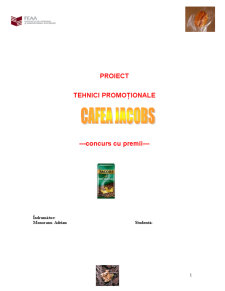 Tehnici promoționale - Cafea Jacobs - Pagina 1