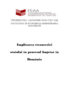 Implicarea Trezoreriei Statului în Procesul Bugetar în România - Pagina 1