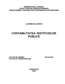 Contabilitatea Instituțiilor Publice - Pagina 1