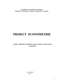 Analiza influenței populației asupra zonelor de dezvoltare economice - Pagina 1