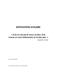 Motivation Scolaire - Pagina 1
