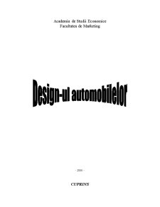 Design-ul Automobilelor - Pagina 1