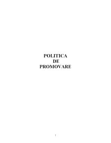 Politica de promovare - Pagina 1