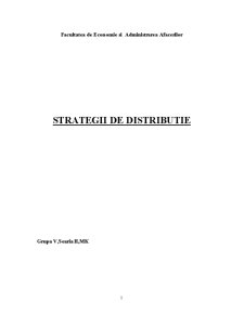 Strategii de distribuție - Pagina 1