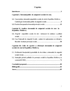 Analiza sistemului de asigurări sociale de stat din Republica Moldova - Pagina 1