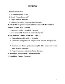 Uniunea Europeană - evoluție și perspective de extindere ale Uniunii Europene - Pagina 2