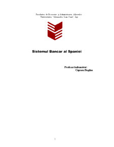 Sistemul Bancar al Spaniei - Pagina 1